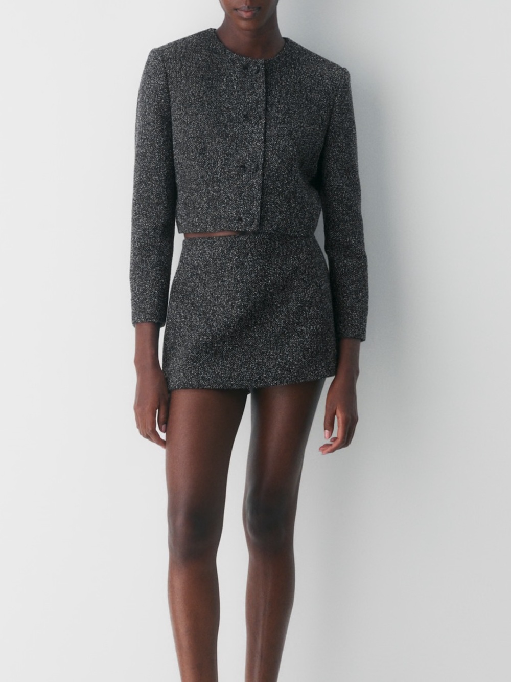 Aritzia Babaton Aquire Jacket Tweed Crop Blazer NWT